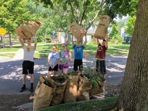 Yard waste cleanup youth mission trip fundraiser idea